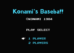 Konami's Baseball