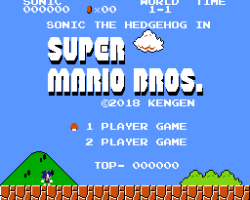 Sonic the Hedgehog in Super Mario Bros.