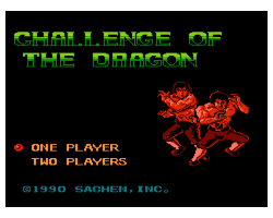 Challenge of the Dragon (Asia) (Unl) (Sachen) (NES)
