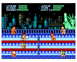 Super Dodge Ball (USA) [Hack by Aka v1.0] (4 Player Edition)